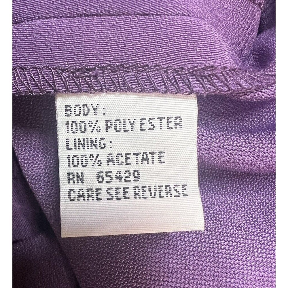 Vintage Donna Vinci Couture Women's Size 18 Purple Sleeveless Blouse Top NWT - Picture 7 of 9